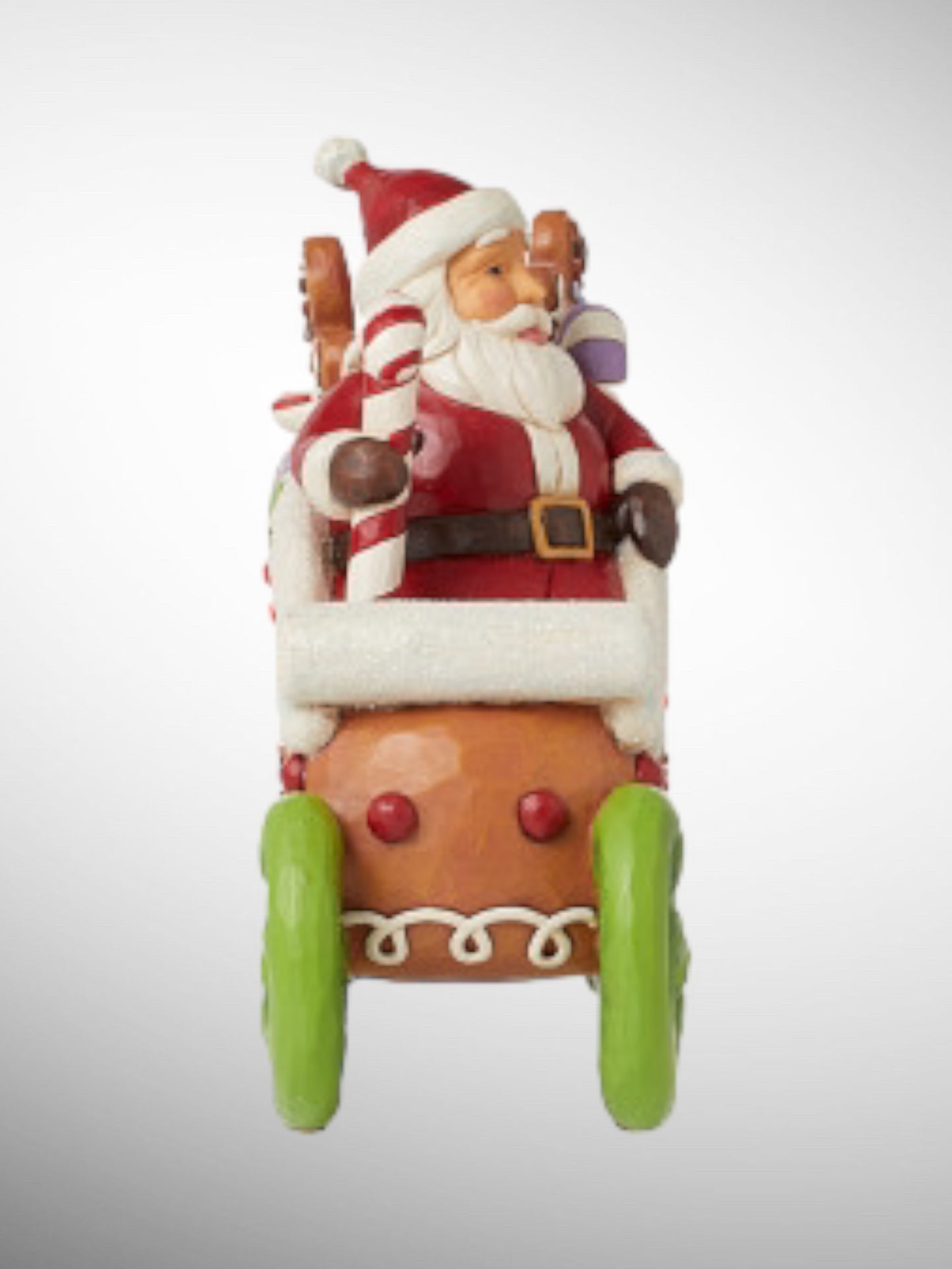 Jim Shore Gingerbread Christmas - Sharing Sweet Holiday Cheer Santa LED Figurine